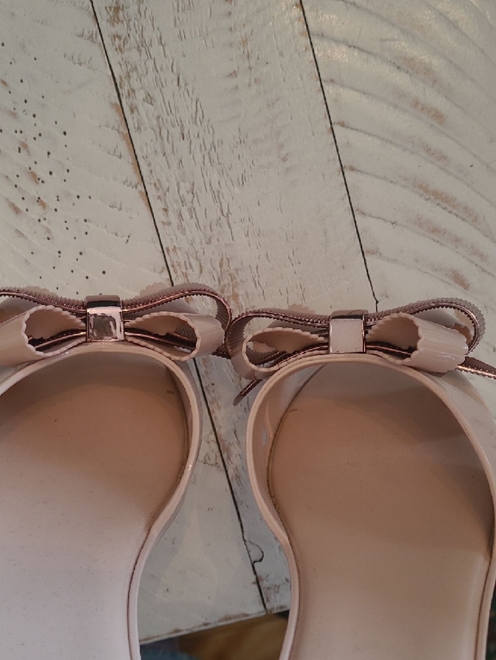 Melissa Women’s Blush Pink Bow D’Orsay Flats - Picture 8 of 8